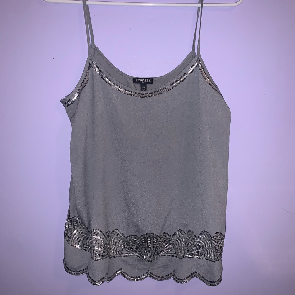 ****Dusty blue sequined top****